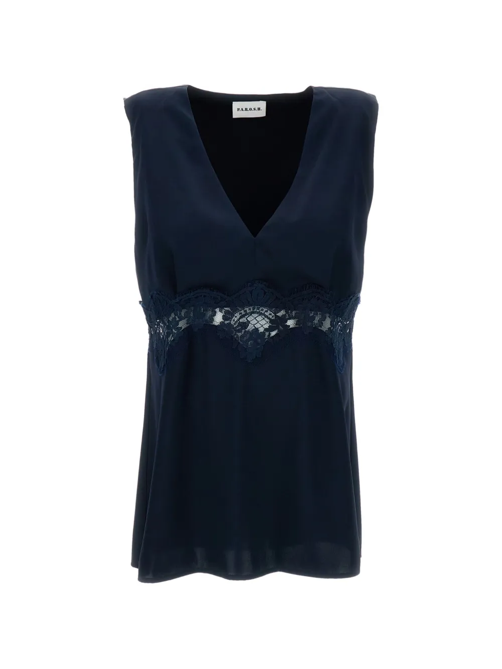 Топ с V-образным вырезом и кружевной отделкой P.A.R.O.S.H., синий
Топ с V-образным вырезом и кружевной отделкой P.A.R.O.S.H., синий