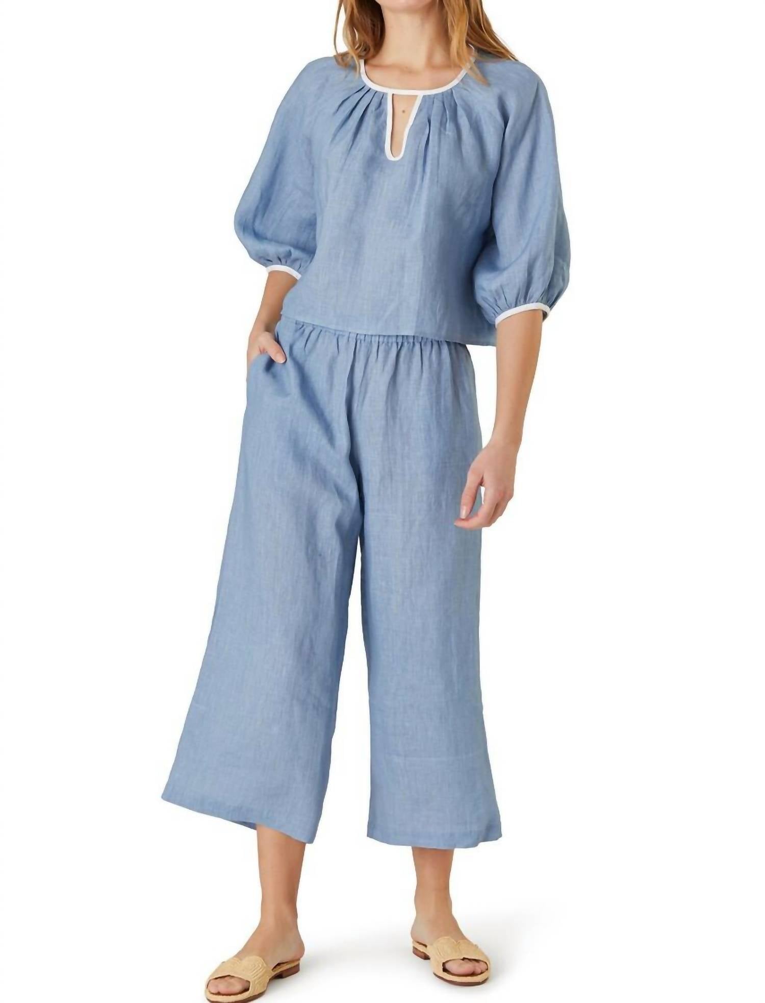 Топ для путешествий из льна шамбре Livro, цвет chambray linene
Топ для путешествий из льна шамбре Livro, цвет chambray linene