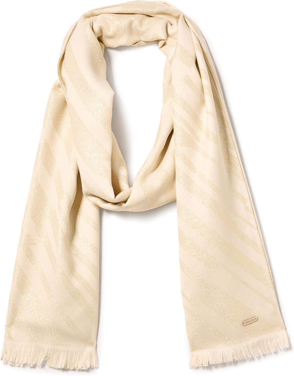 Женский легкий шарф Calvin Klein с диагональной полоской и металлическим блеском, Eggshell
Женский легкий шарф Calvin Klein с диагональной полоской и металлическим блеском, Eggshell