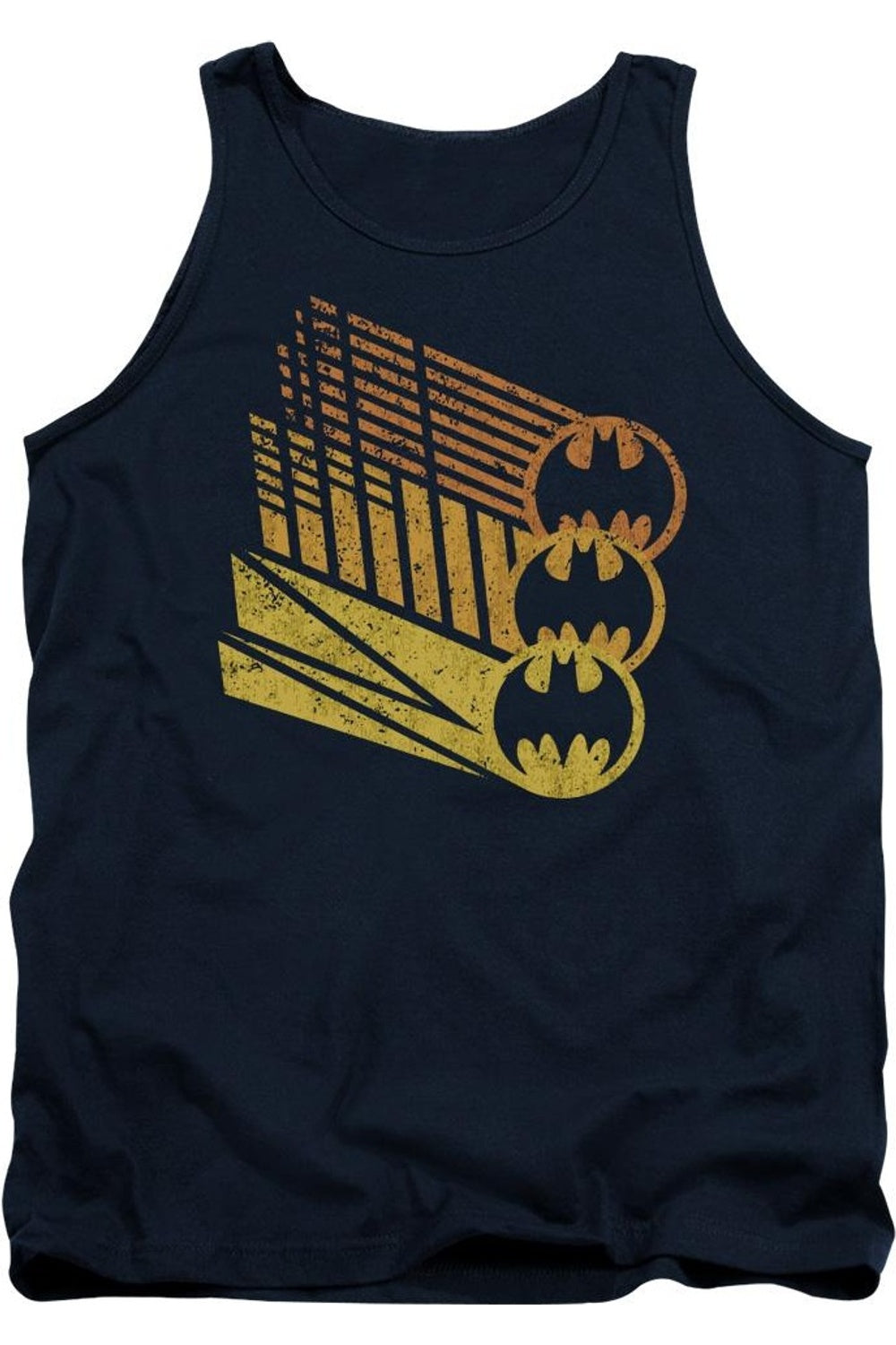 Бэтмен Летучая мышь Сигнальные формы Взрослая майка Gildan, темно-синий 
Бэтмен Летучая мышь Сигнальные формы Взрослая майка Gildan, темно-синий