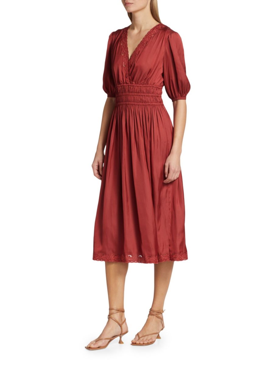 Платье миди с вышивкой Эми Elie Tahari, цвет French Red
Платье миди с вышивкой Эми Elie Tahari, цвет French Red