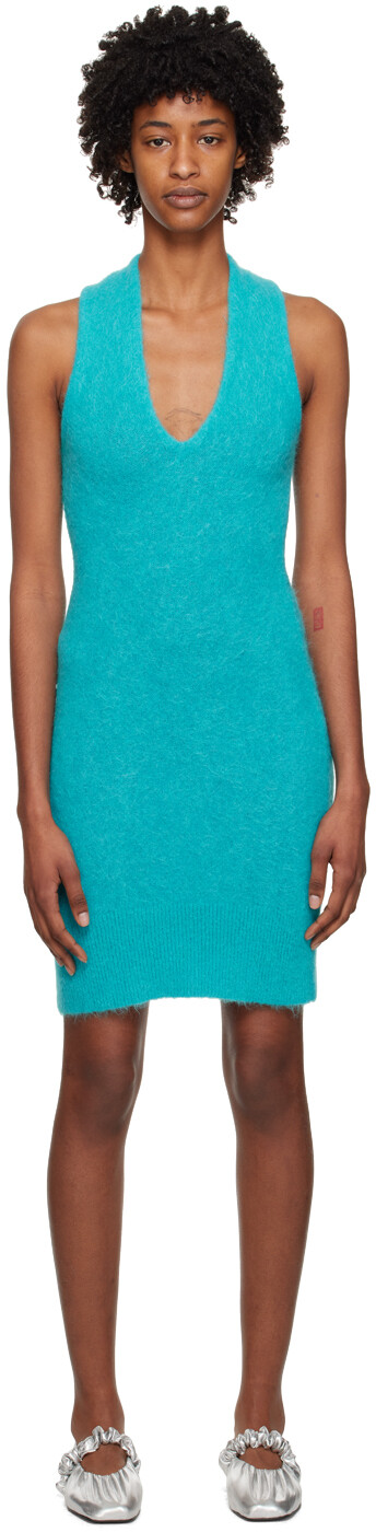 Синее мини-платье с вырезом GANNI
Синее мини-платье с вырезом GANNI