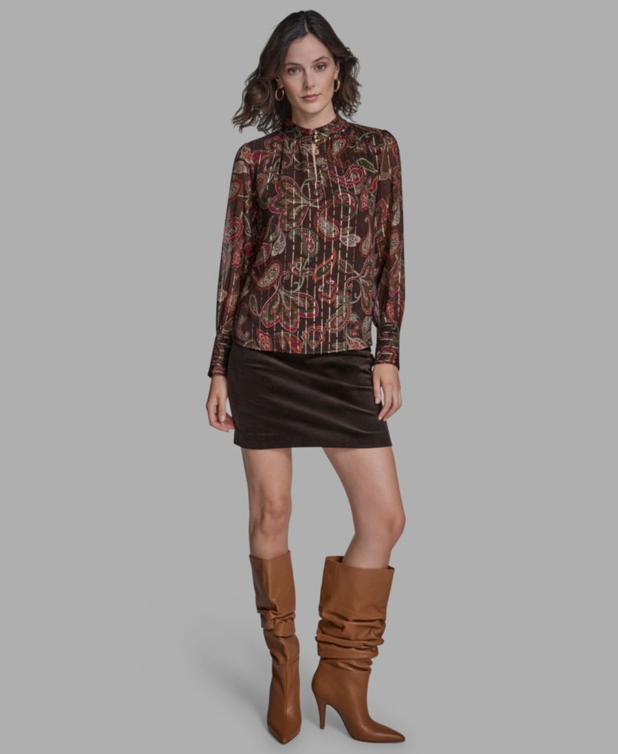 Женская блузка с длинными рукавами и вырезом-капелькой BCBG, Chocolate Plum/orchid Bloom Multi
Женская блузка с длинными рукавами и вырезом-капелькой BCBG, Chocolate Plum/orchid Bloom Multi