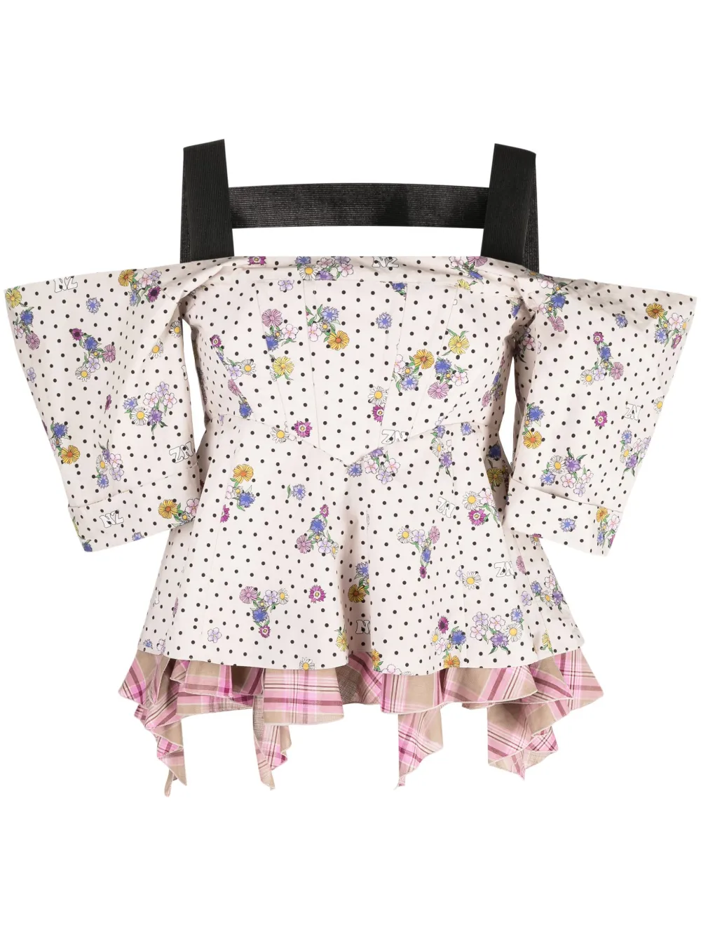 Блузка с открытыми плечами и драпировкой Natasha Zinko, нейтральный
Блузка с открытыми плечами и драпировкой Natasha Zinko, нейтральный