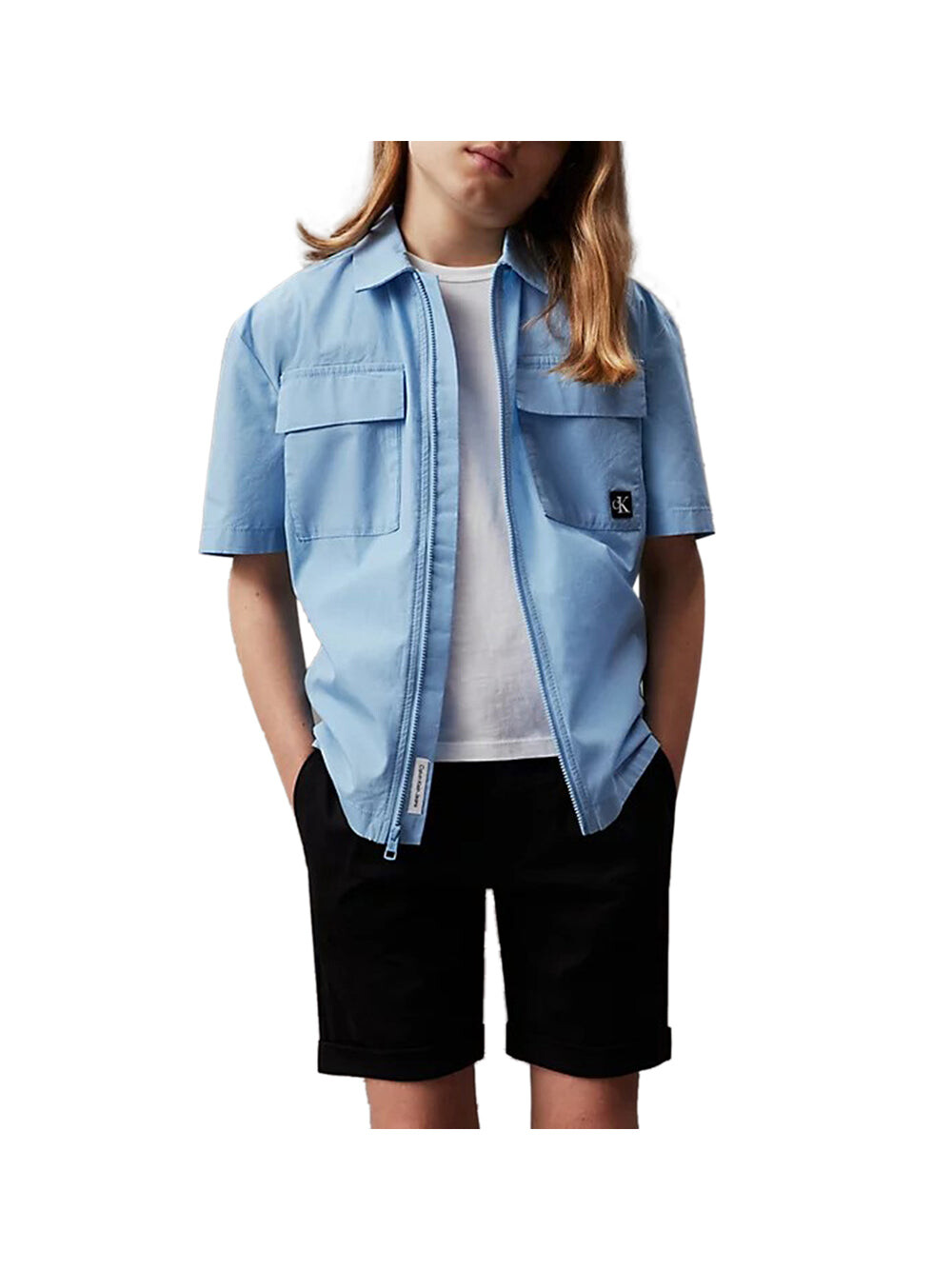 Синяя детская рубашка Calvin Klein
Синяя детская рубашка Calvin Klein