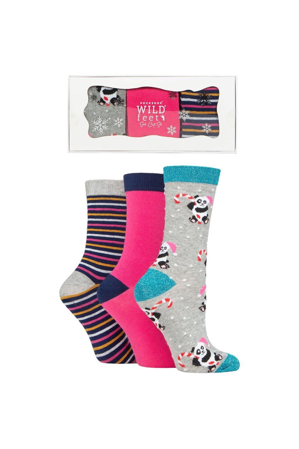 3 пары рождественских плоских подарочных носков в упаковке SOCKSHOP Wild Feet, черный
3 пары рождественских плоских подарочных носков в упаковке SOCKSHOP Wild Feet, черный