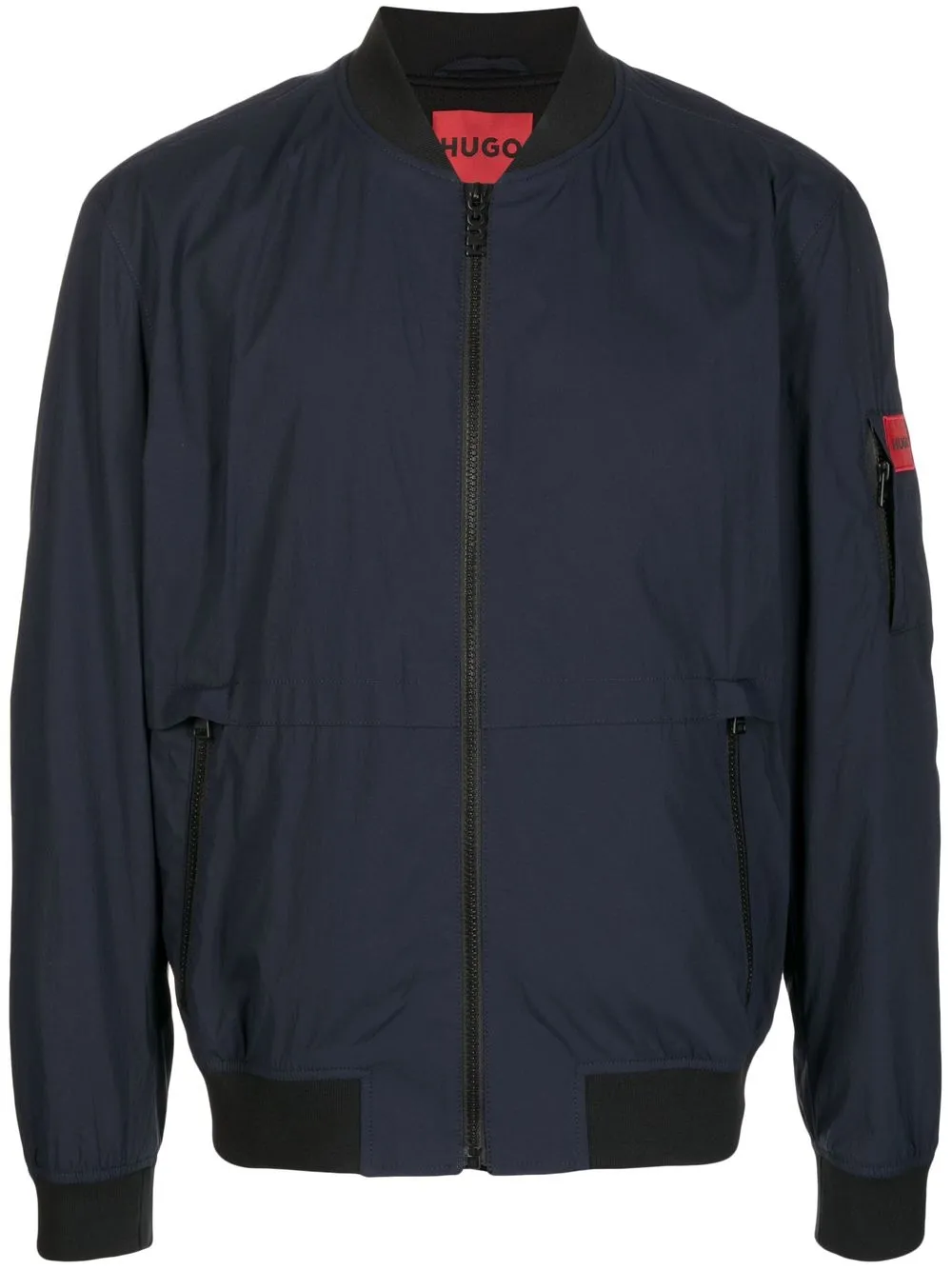 Бомбер на молнии с нашивкой-логотипом HUGO, синий
Бомбер на молнии с нашивкой-логотипом HUGO, синий