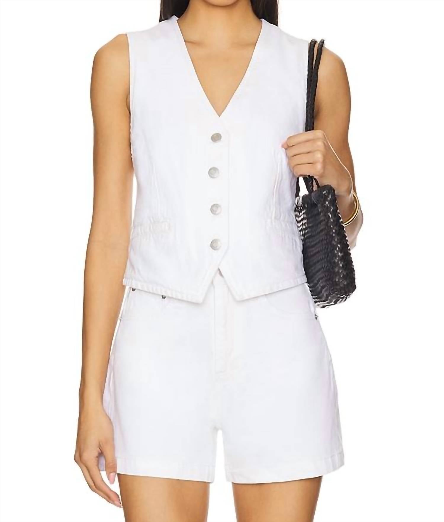 Жилет Vero Denim белого цвета PISTOLA 
Жилет Vero Denim белого цвета PISTOLA