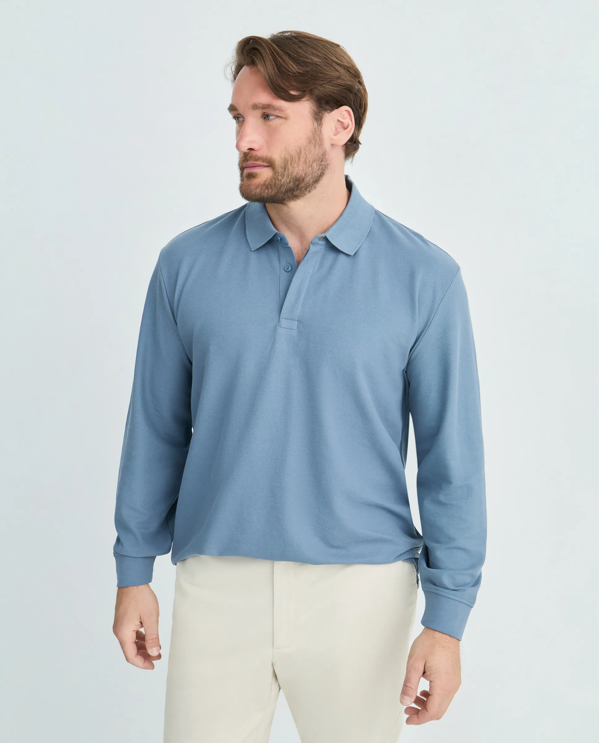 Мужская поло с длинным рукавом из пике CoolMax больших размеров Dustin, синий
Мужская поло с длинным рукавом из пике CoolMax больших размеров Dustin, синий