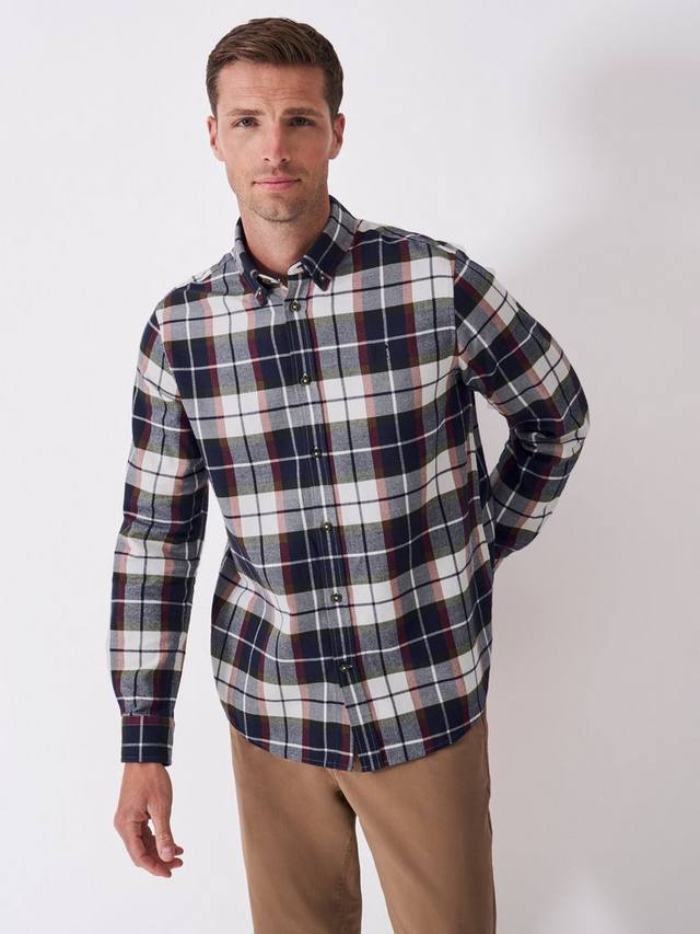 Классическая фланелевая рубашка в клетку из хлопка Crew Clothing, Red Wine
Классическая фланелевая рубашка в клетку из хлопка Crew Clothing, Red Wine