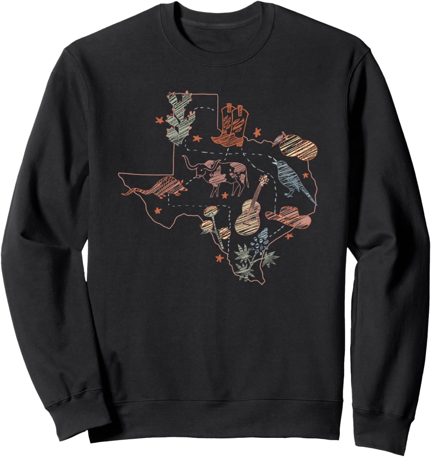 Толстовка с контуром карты Техаса и символами Trendy Apparel, черный
Толстовка с контуром карты Техаса и символами Trendy Apparel, черный