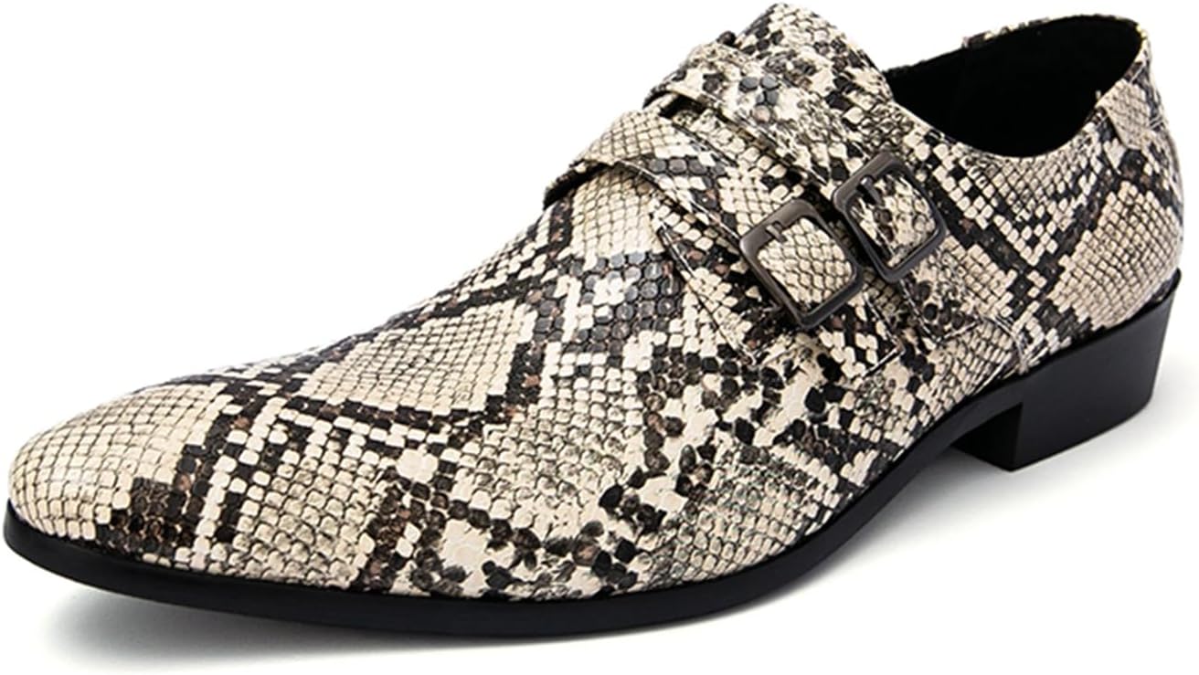 Мужские слипоны с узором кожи змеи, с монахами, заостренный носок, низкий каблук, формальная обувь, легкая и дышащая, для вечеринок, свадеб, офиса и работы Tengfeifly, бежевый
Мужские слипоны с узором кожи змеи, с монахами, заостренный носок, низкий каблук, формальная обувь, легкая и дышащая, для вечеринок, свадеб, офиса и работы Tengfeifly, бежевый