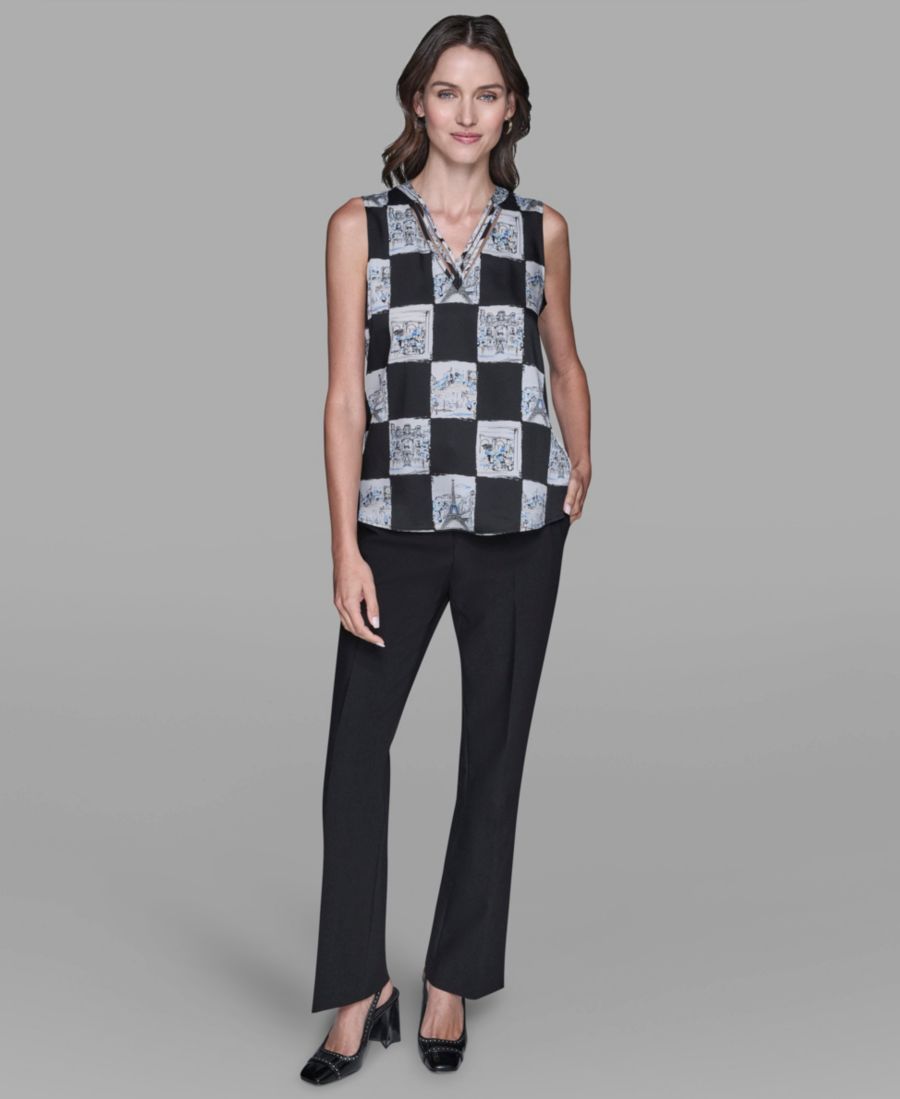 Женская блузка без рукавов с принтом и V-образным вырезом KARL LAGERFELD PARIS, Black Combo
Женская блузка без рукавов с принтом и V-образным вырезом KARL LAGERFELD PARIS, Black Combo