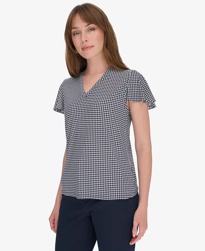 Женская блузка с V-образным вырезом и рукавами-оборками Tommy Hilfiger, белый
Женская блузка с V-образным вырезом и рукавами-оборками Tommy Hilfiger, белый