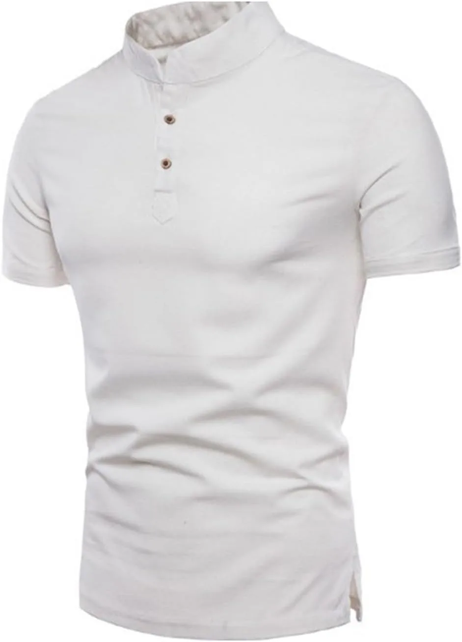 Мужская летняя футболка Henley с коротким рукавом и отложным воротником
Мужская летняя футболка Henley с коротким рукавом и отложным воротником