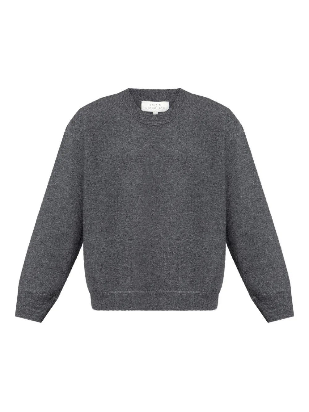 Шерстяной свитер с круглым вырезом Studio Nicholson, серый
Шерстяной свитер с круглым вырезом Studio Nicholson, серый