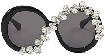 Солнцезащитные очки для женщин с бриллиантовой инкрустацией, большие круглые, с защитой от УФ-излучения UV400, декоративные, винтажные, для активного отдыха MTZJH, 1
Солнцезащитные очки для женщин с бриллиантовой инкрустацией, большие круглые, с защитой от УФ-излучения UV400, декоративные, винтажные, для активного отдыха MTZJH, 1