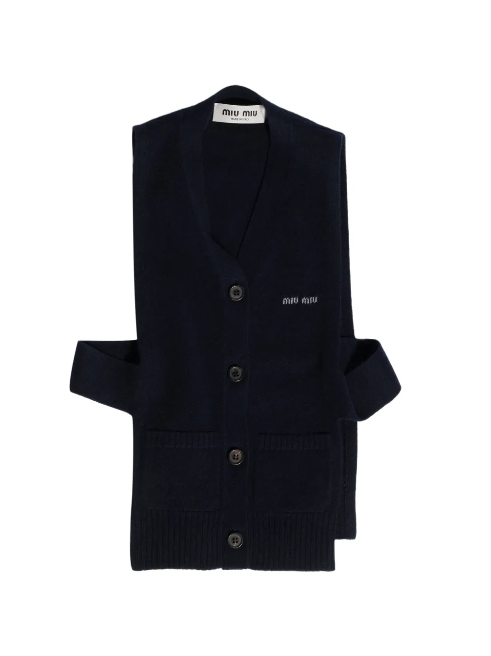 Топ с V-образным вырезом и логотипом Miu Miu, синий
Топ с V-образным вырезом и логотипом Miu Miu, синий