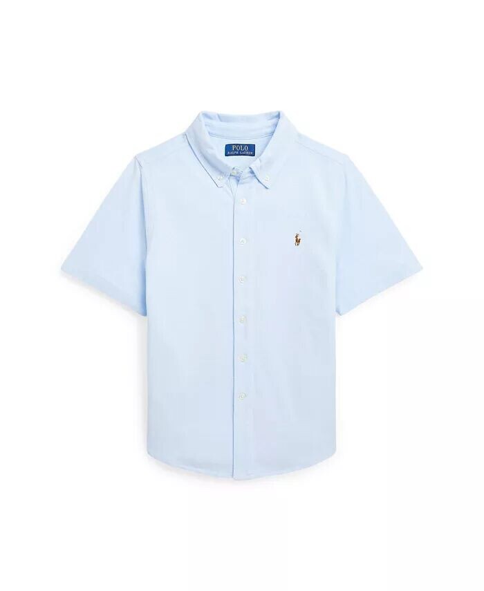 Трикотажная оксфордская рубашка с короткими рукавами для Big Boys Polo Ralph Lauren, синий
Трикотажная оксфордская рубашка с короткими рукавами для Big Boys Polo Ralph Lauren, синий