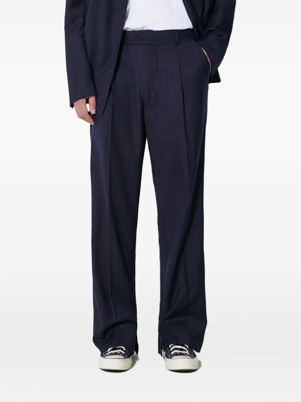 Брюки в тонкую полоску 424, синий
Брюки в тонкую полоску 424, синий