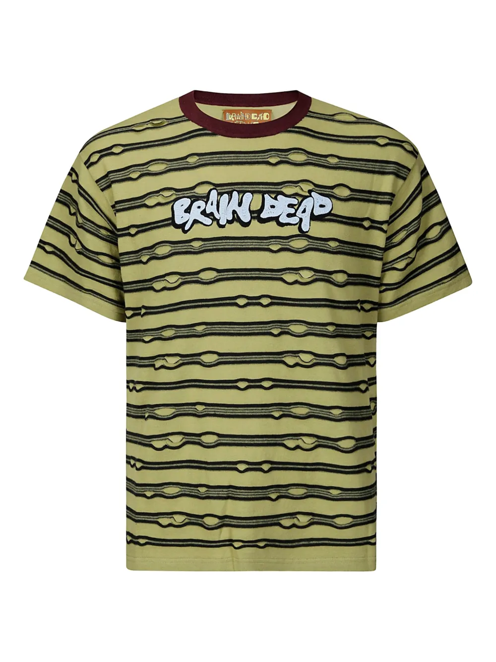Полосатая футболка с эффектом потертости Brain Dead, зеленый
Полосатая футболка с эффектом потертости Brain Dead, зеленый