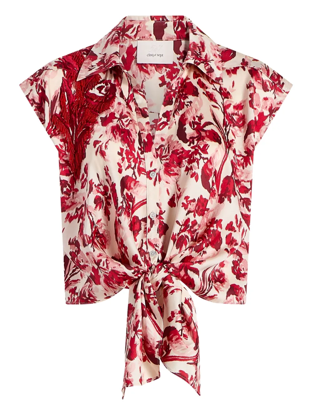Блузка Mari без рукавов с цветочным принтом Cinq A Sept, красный
Блузка Mari без рукавов с цветочным принтом Cinq A Sept, красный