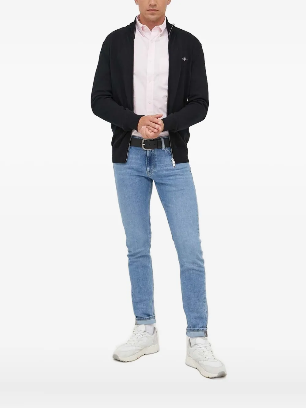 Кардиган на молнии с логотипом Gant, черный
Кардиган на молнии с логотипом Gant, черный