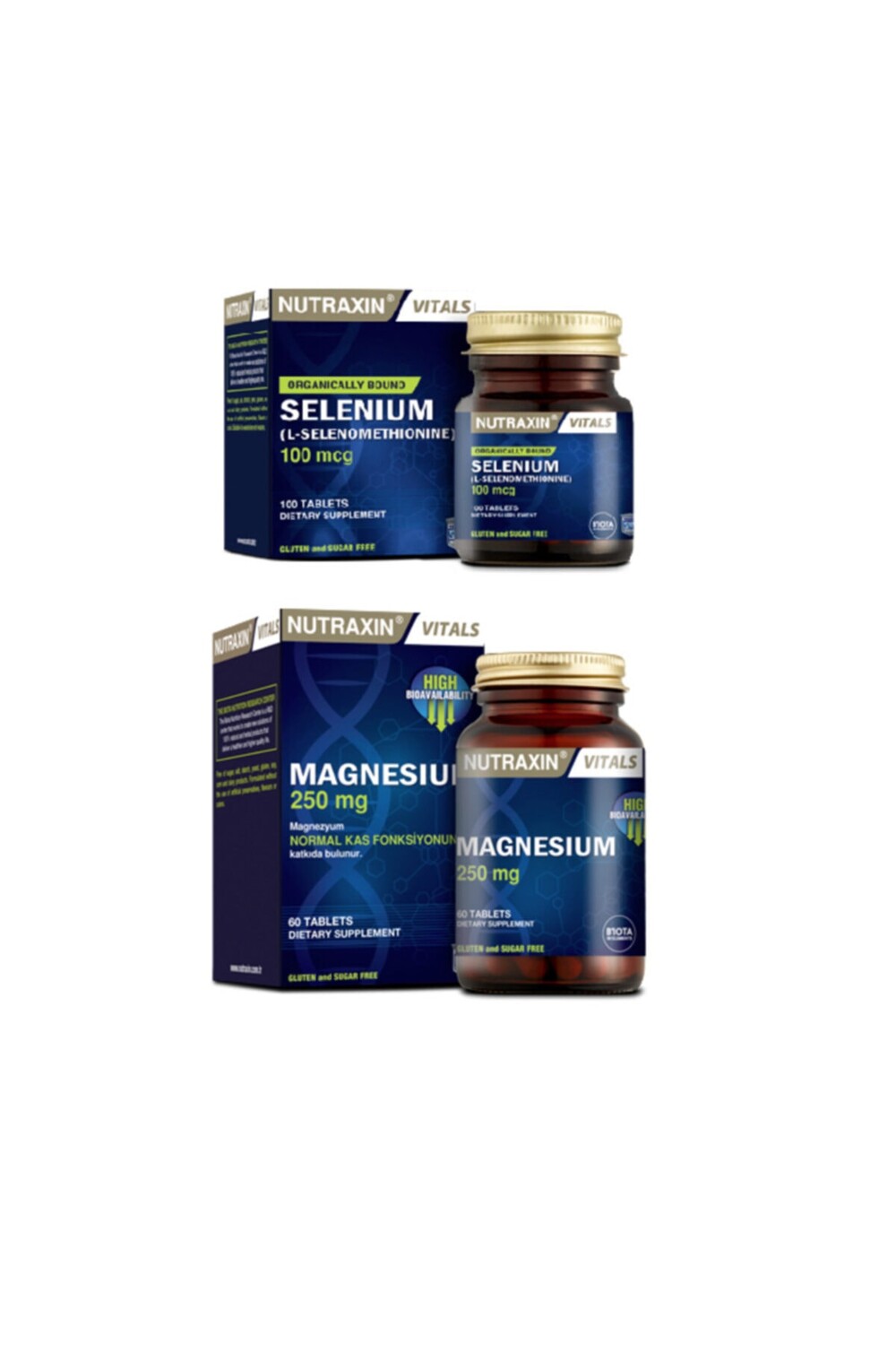 Nutraxin Добавка магния 250 мг 60 таблеток + добавка селена 100 мкг 100 таблеток
Nutraxin Добавка магния 250 мг 60 таблеток + добавка селена 100 мкг 100 таблеток
