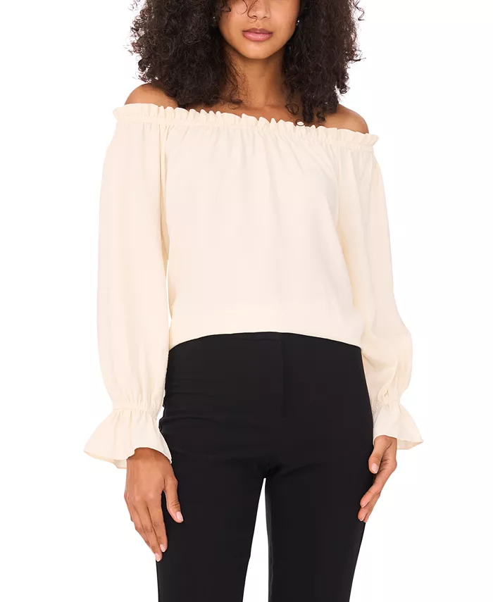 Женский топ из крепа-скуба с открытыми плечами MSK
Женский топ из крепа-скуба с открытыми плечами MSK