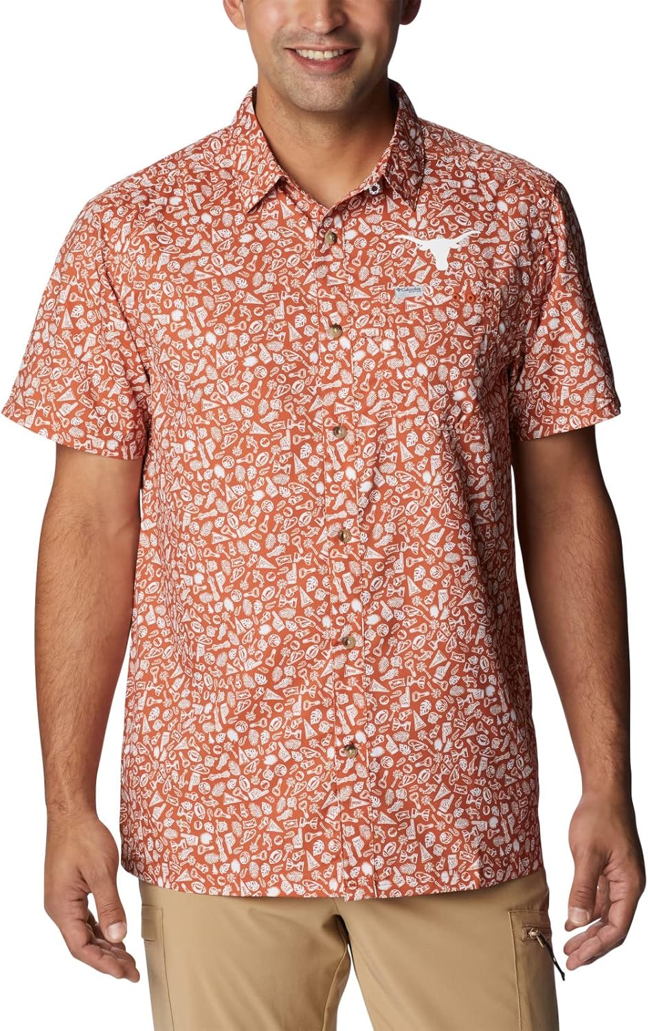 Мужская студенческая рубашка Columbia Super Slack Tide, Tex - Cedar Gameday Print
Мужская студенческая рубашка Columbia Super Slack Tide, Tex - Cedar Gameday Print