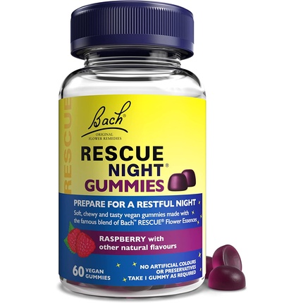 Rescue Remedy Night Gummies со вкусом малины 60 веганских жевательных конфет Rescue
Rescue Remedy Night Gummies со вкусом малины 60 веганских жевательных конфет Rescue