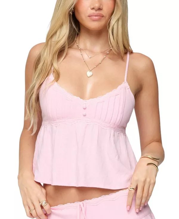 Кружевной плиссированный топ Селены Edikted, розовый
Кружевной плиссированный топ Селены Edikted, розовый