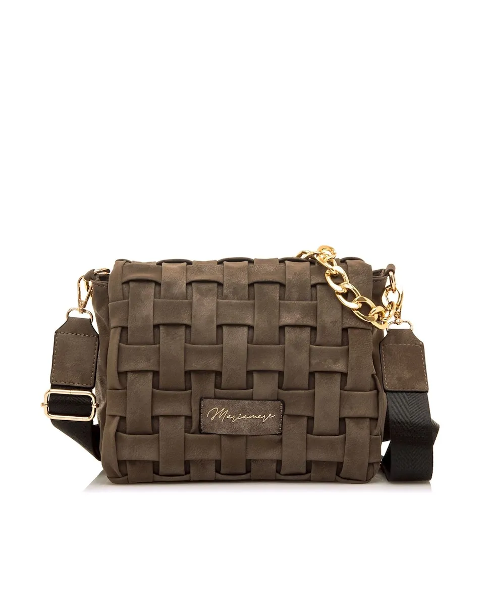 Женская сумка-бандо с деталью из плетёной ленты Mariamare, коричневый
Женская сумка-бандо с деталью из плетёной ленты Mariamare, коричневый