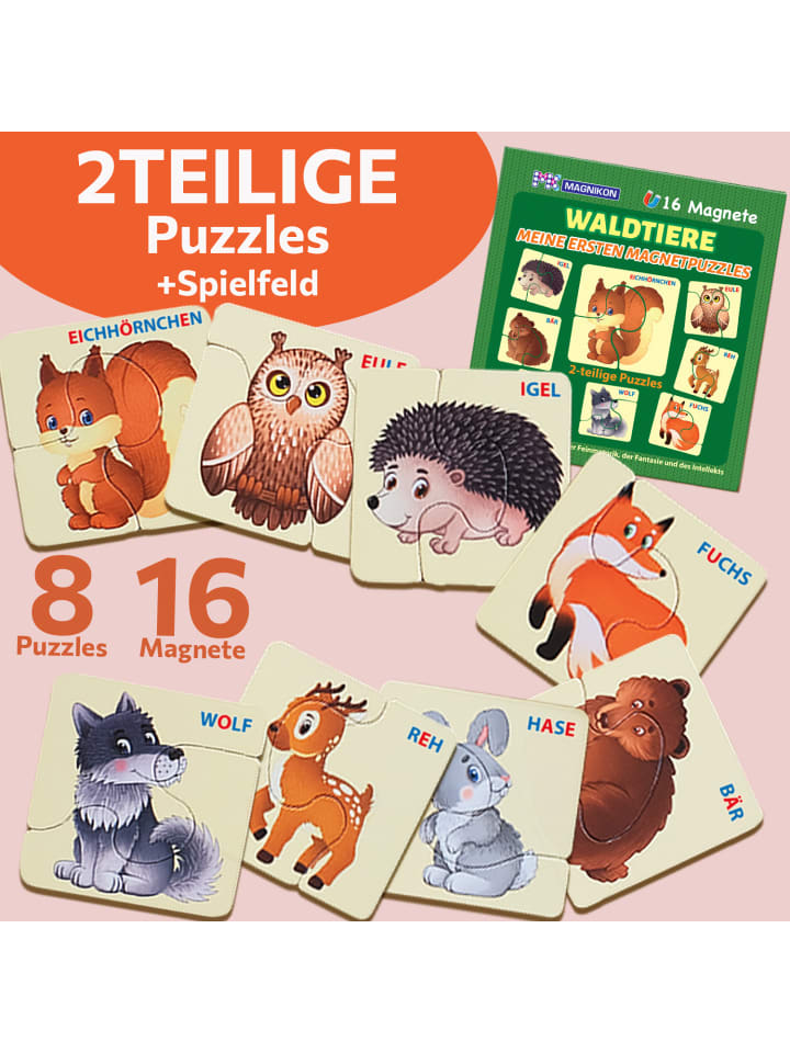 Большой пазл First Large Puzzles, 2 детали, лесные животные, 16 магнитов - для детей от 3 лет
Большой пазл First Large Puzzles, 2 детали, лесные животные, 16 магнитов - для детей от 3 лет