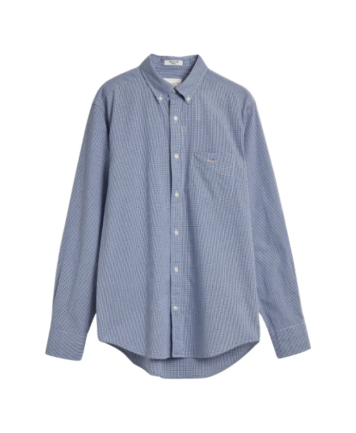 Обычная рубашка из поплина в мелкую клетку Gant, синий
Обычная рубашка из поплина в мелкую клетку Gant, синий