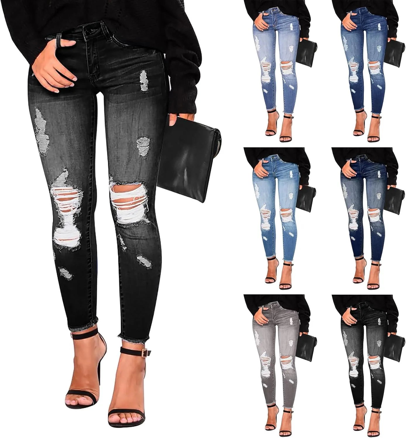 Рваные джинсы женские Stretchy Skinny ZsaeSM
Рваные джинсы женские Stretchy Skinny ZsaeSM