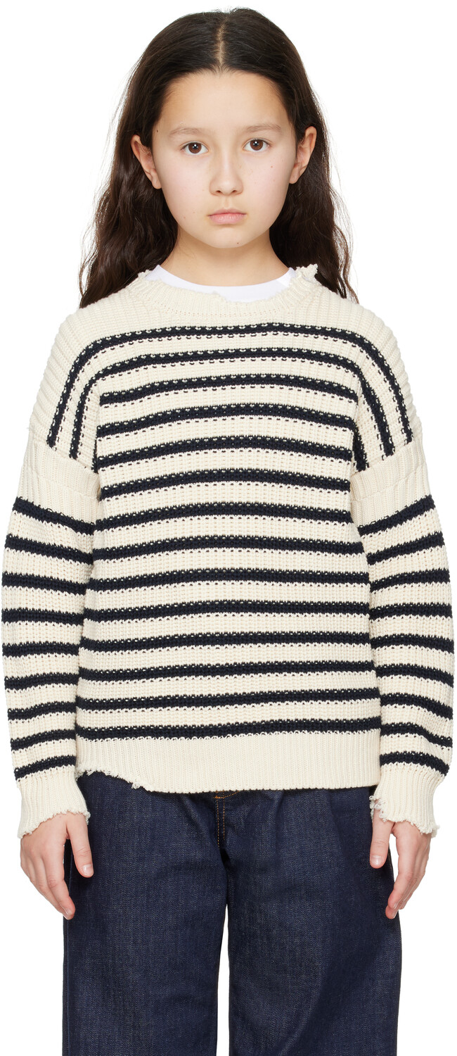 Детский бежево-черный полосатый свитер Marni
Детский бежево-черный полосатый свитер Marni