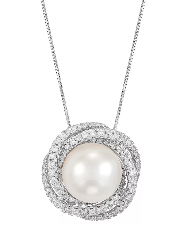 Ожерелье с подвеской Love Bundle длиной 18 дюймов из 14-каратного белого золота с культивированным пресноводным жемчугом (11 мм) и выращенным в лаборатории бриллиантом (5/8 карата) Grown With Love, white
Ожерелье с подвеской Love Bundle длиной 18 дюймов из 14-каратного белого золота с культивированным пресноводным жемчугом (11 мм) и выращенным в лаборатории бриллиантом (5/8 карата) Grown With Love, white