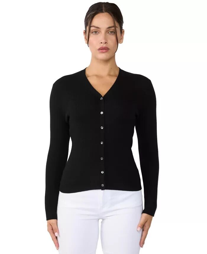 Женский кардиган-свитер из 100% кашемира с V-образным вырезом | Кашемировые свитера с рубчатой фактурой JENNIE LIU, черный
Женский кардиган-свитер из 100% кашемира с V-образным вырезом | Кашемировые свитера с рубчатой фактурой JENNIE LIU, черный