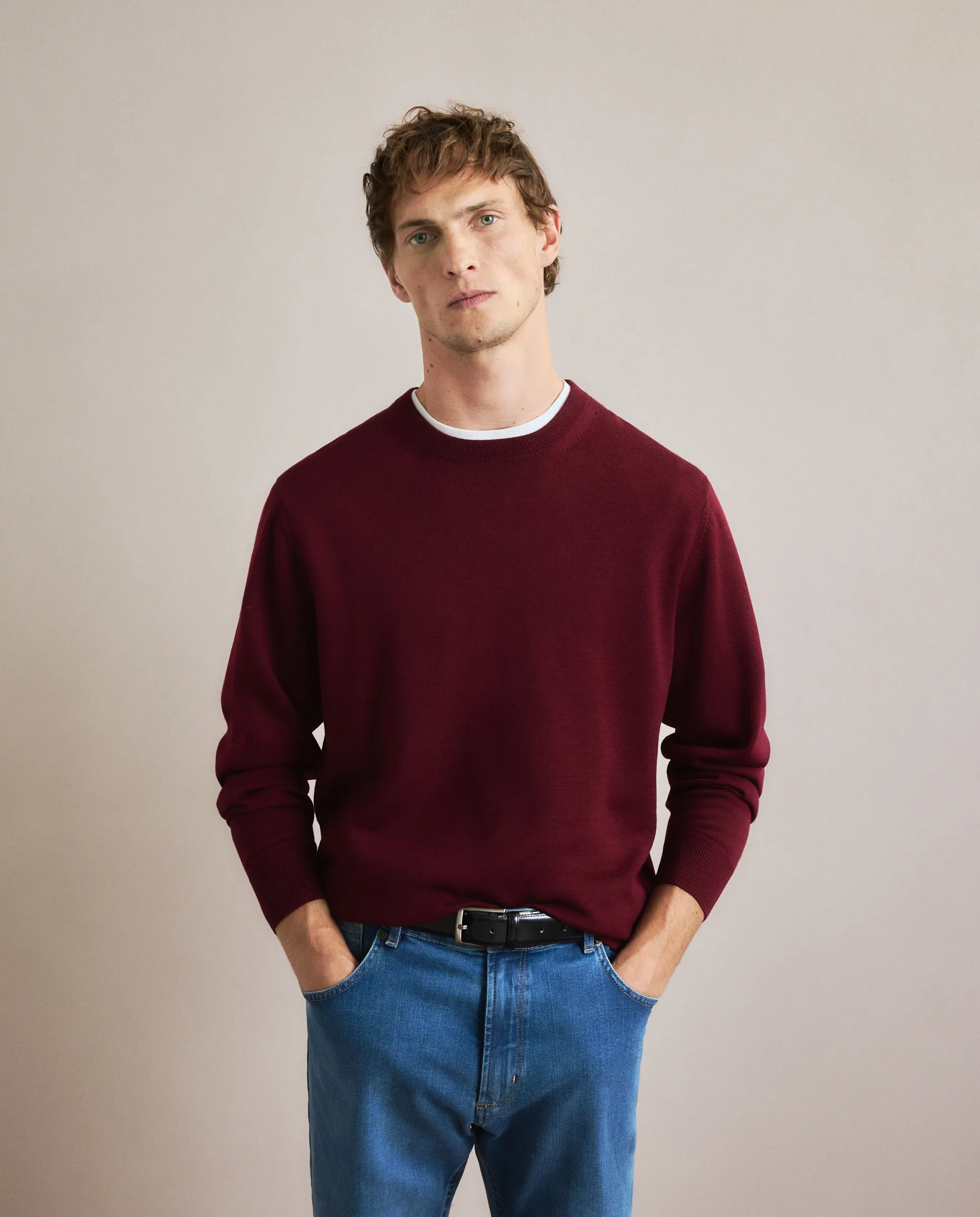 Джемпер с круглым вырезом гладкий 100% шерсть мериноса Emidio Tucci, бордовый
Джемпер с круглым вырезом гладкий 100% шерсть мериноса Emidio Tucci, бордовый