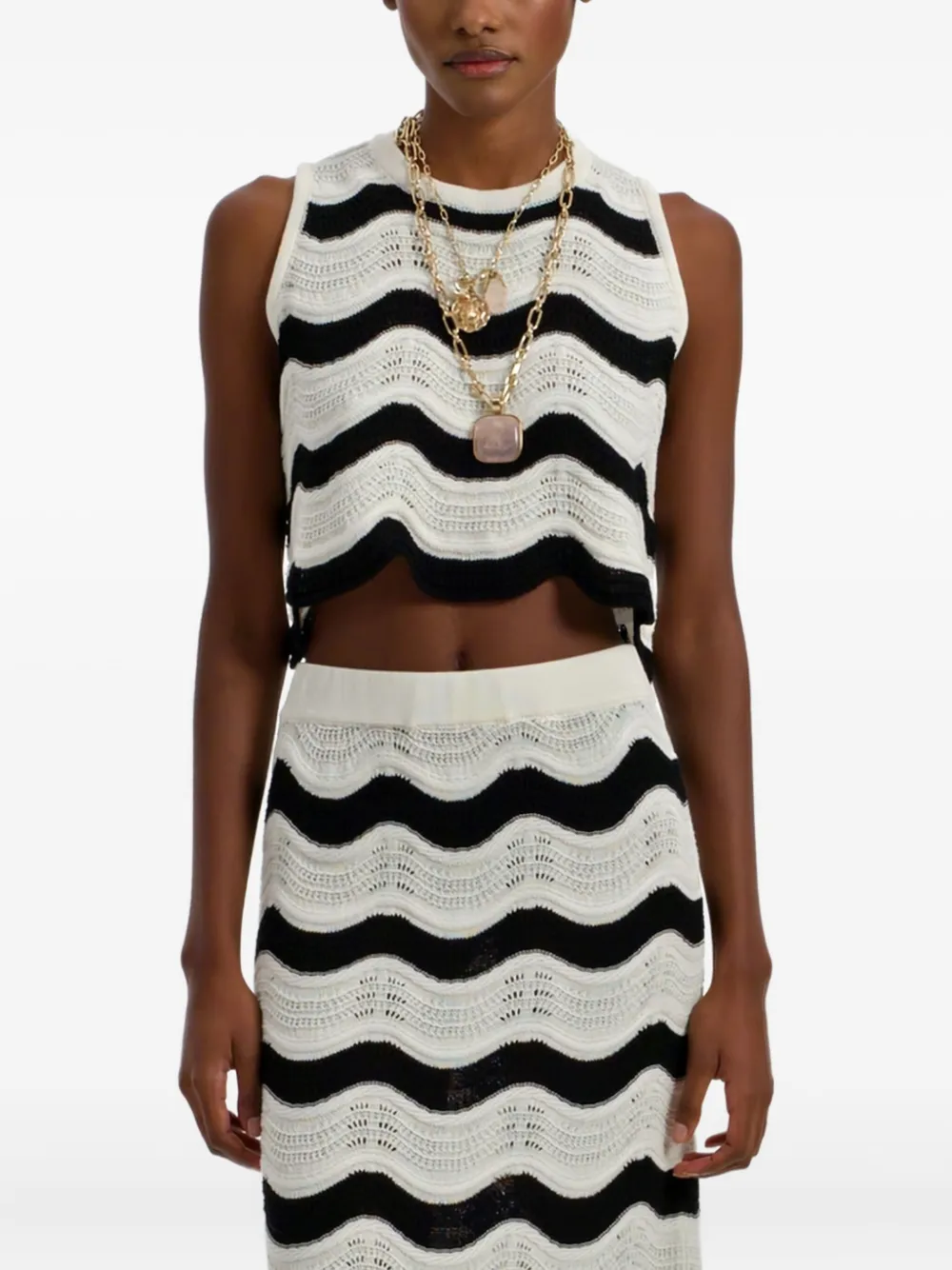 Трикотажный топ с волнистым узором La DoubleJ, черный
Трикотажный топ с волнистым узором La DoubleJ, черный