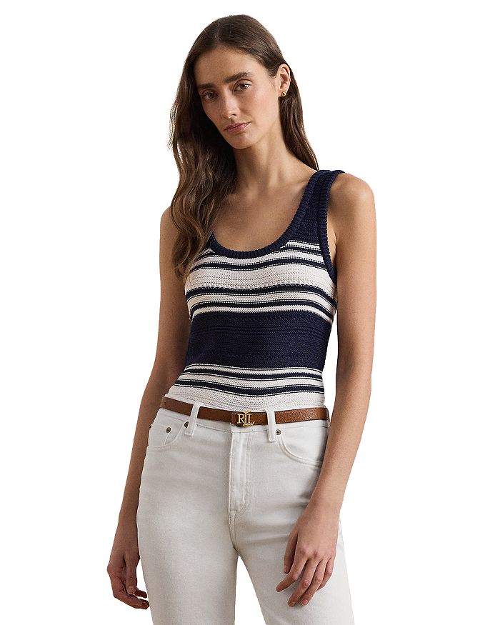 Полосатый свитер из хлопковой смеси, майка Ralph Lauren, синий
Полосатый свитер из хлопковой смеси, майка Ralph Lauren, синий