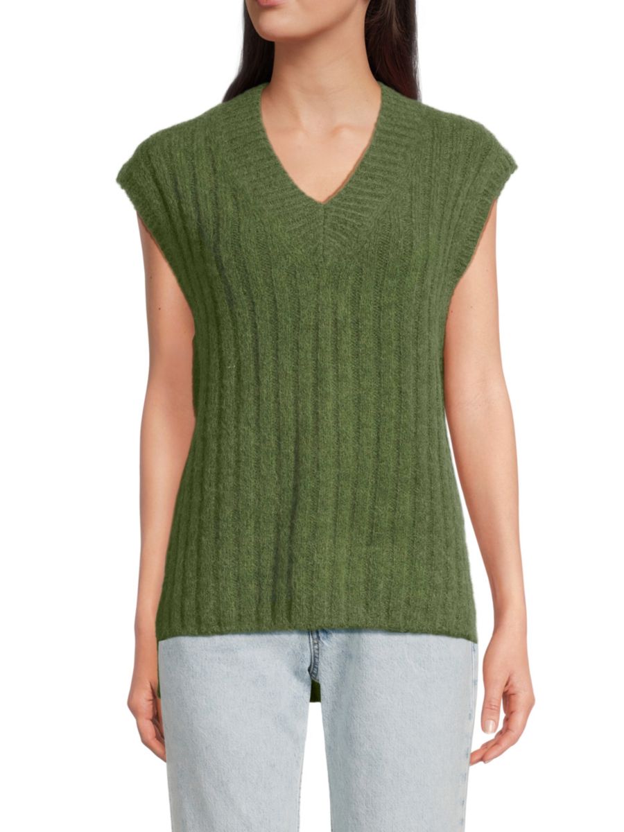 Жилет-свитер Stassi из шерсти и альпаки rag & bone, зеленый 
Жилет-свитер Stassi из шерсти и альпаки rag & bone, зеленый