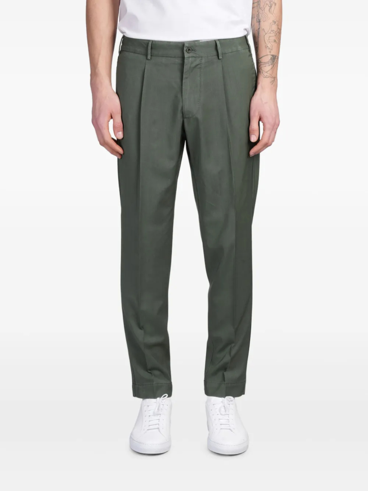 Брюки со складками Santaniello, зеленый
Брюки со складками Santaniello, зеленый