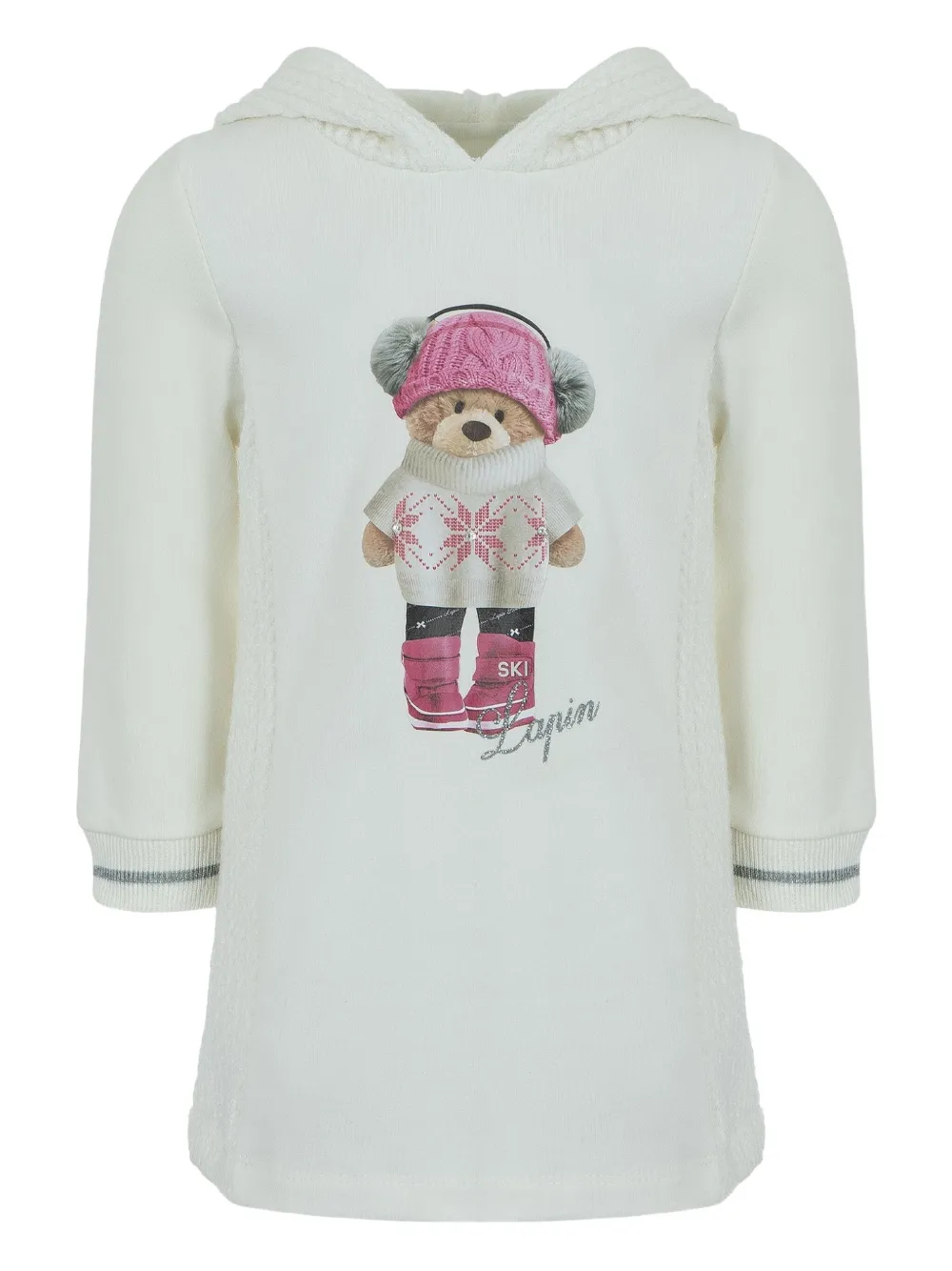 Платье с капюшоном и принтом Lapin House, белый
Платье с капюшоном и принтом Lapin House, белый