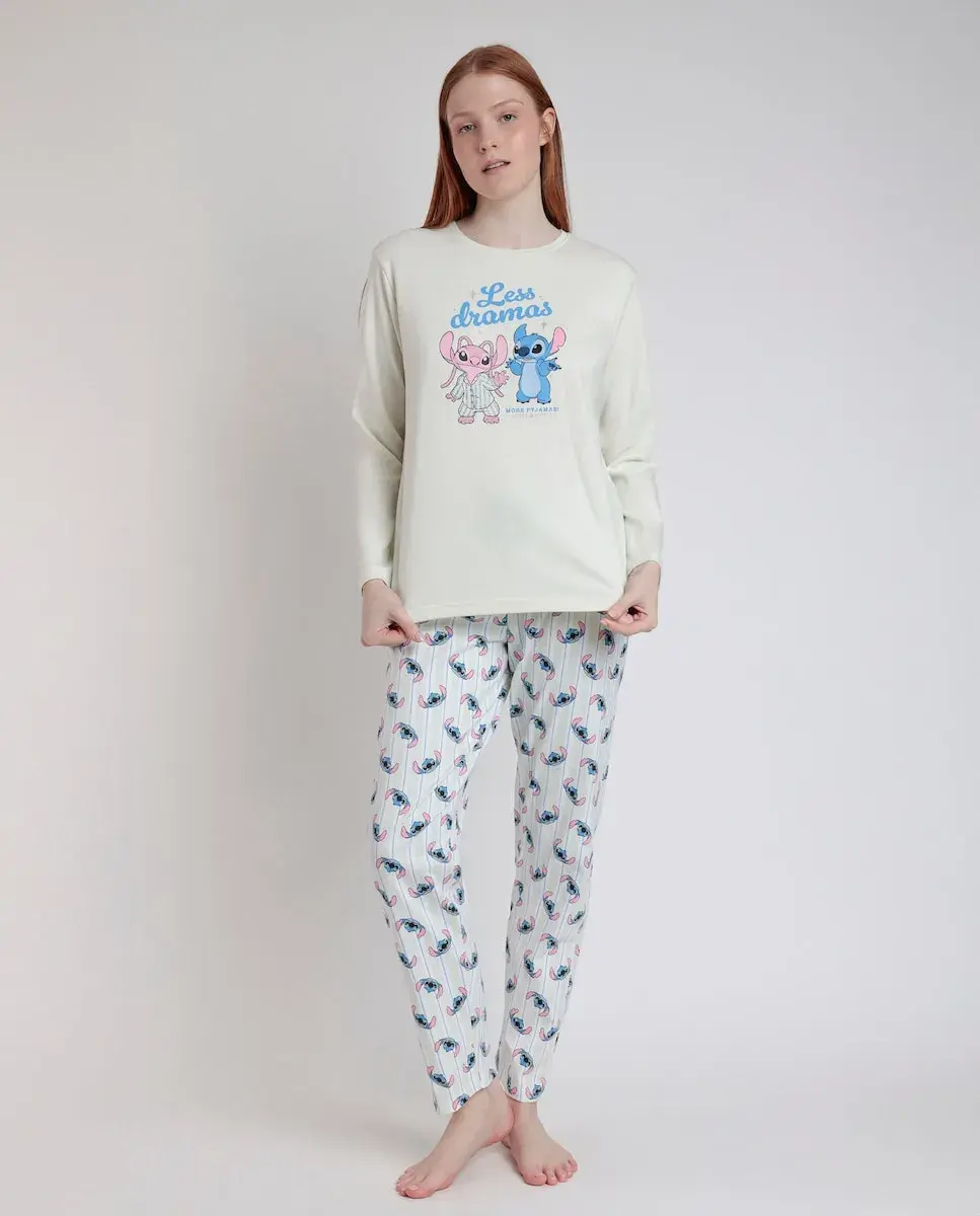 Длинная женская пижама из зеленого хлопкового трикотажа Disney
Длинная женская пижама из зеленого хлопкового трикотажа Disney