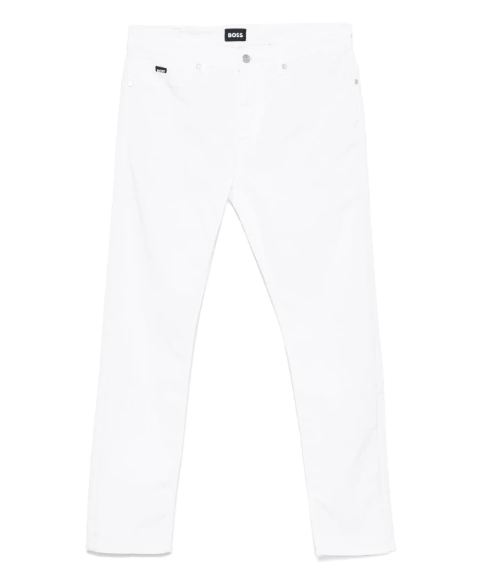 Узкие джинсы с кожаным логотипом Hugo, белый
Узкие джинсы с кожаным логотипом Hugo, белый