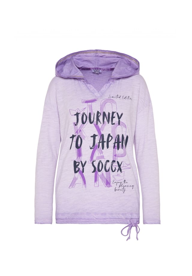 Рубашка с длинными рукавами коннитива с капюшоном Soccx, фиолетовый
Рубашка с длинными рукавами коннитива с капюшоном Soccx, фиолетовый