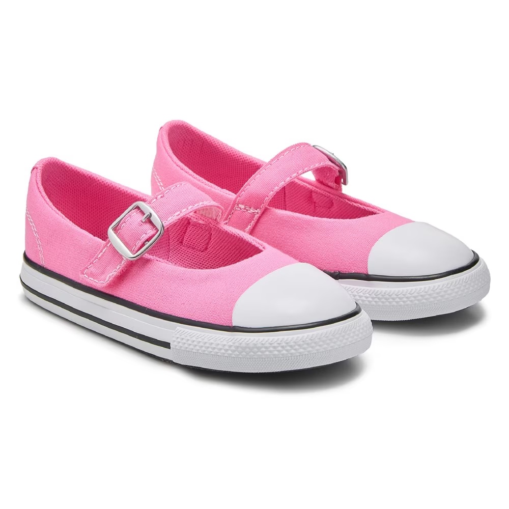 Детские кеды Converse Chuck Taylor All Star Dainty Mary Jane для малышей, pink/white 
Детские кеды Converse Chuck Taylor All Star Dainty Mary Jane для малышей, pink/white