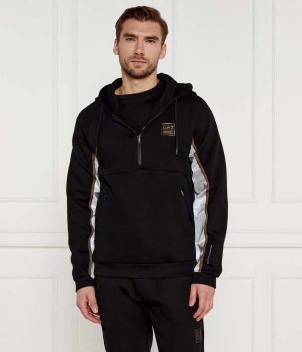 Толстовка мужская Ea7 с контрастными деталями, черный 
Толстовка мужская Ea7 с контрастными деталями, черный